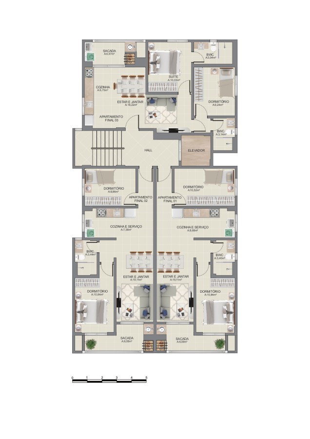 Apartamento à venda com 2 quartos, 69m² - VILLAGE,Imbituba