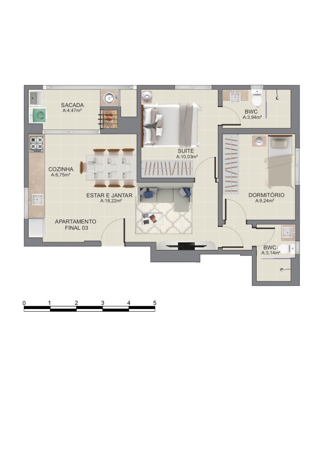 Apartamento à venda com 2 quartos, 69m² - VILLAGE,Imbituba